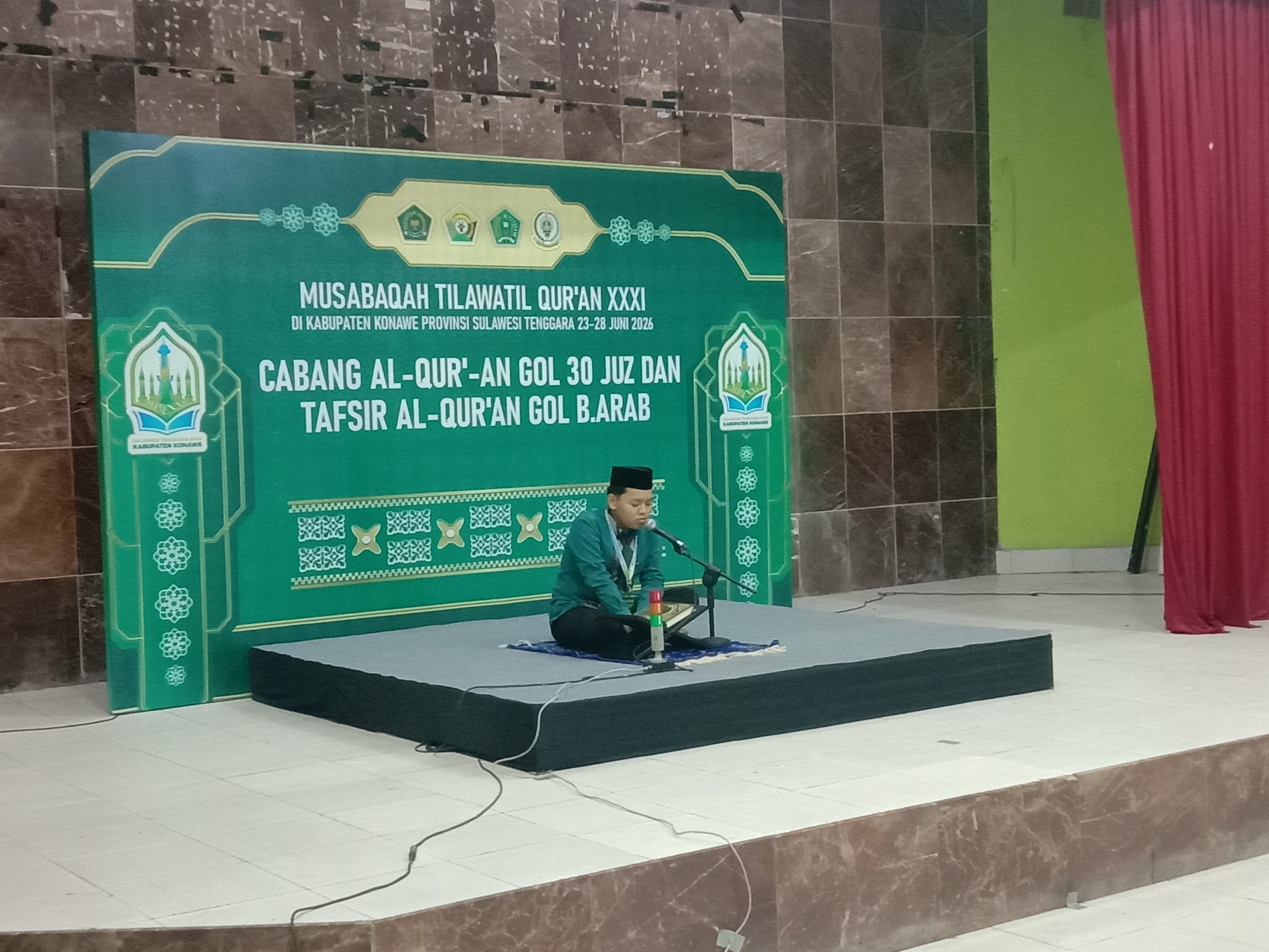 Babak Penyisihan Lomba Hafalan 30 Juz dan Tafsir Al-Qur'an Bahasa Arab Memasuki Hari Ketiga di MTQ XXXI Sulawesi Tenggara