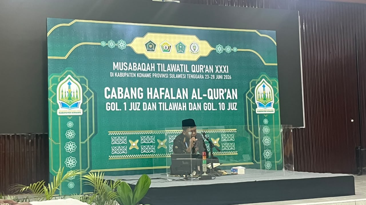 Hari Kedua Cabang Hafalan Al-Qur'an MTQ XXXI Sultra di Aula BKPSDM Konawe Berlangsung Khidmat